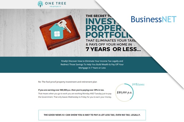 Unbounce Landing Page for One Tree Property